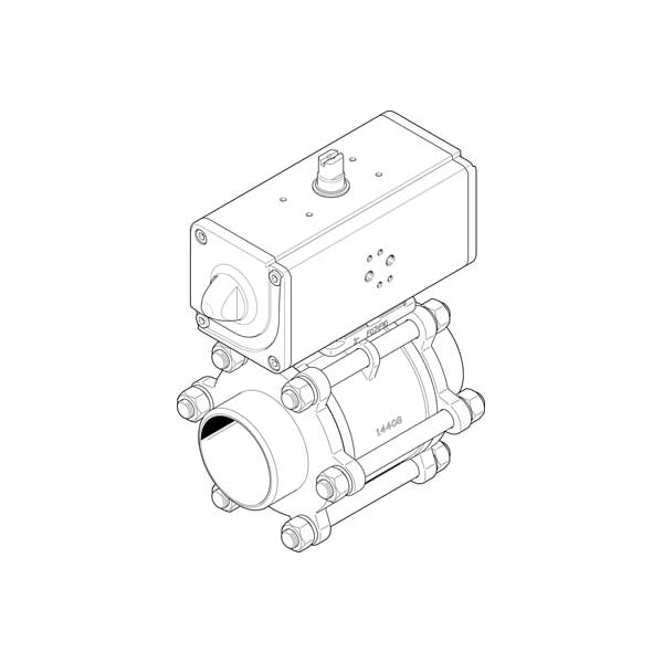 Festo Ball Valve Actuator Unit VZBA-3"-WW-63-T-22-F0710-V4V4T-PP180-R-9 VZBA-3"-WW-63-T-22-F0710-V4V4T-PP180-R-9 - main